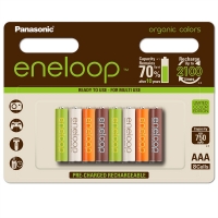 Panasonic Eneloop AAA 750 ORGANIC COLORS 8BP (BK-4MCCE/8RE)